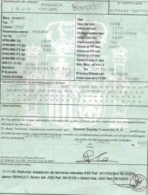 Утилизация автомобиля renault megane ii (bm0/1_, cm0/1_) 1.9 dci (bm0g, cm0g) года 2003 питание f9q b8