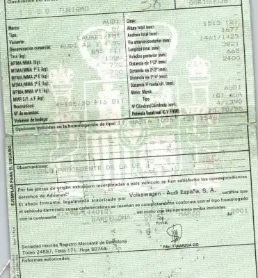 Scrapping Vehicle audi a2 (8z0) 1.4 of the year 2001 powered aua