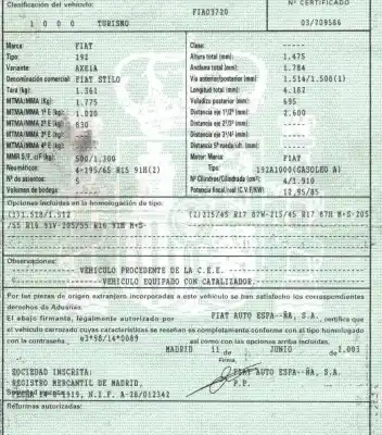 Veículo de Sucata fiat stilo (192_) 1.9 jtd (192_xe1a) do ano 2003 alimentado 192 a1.000,192 b4.000,937 a7.000