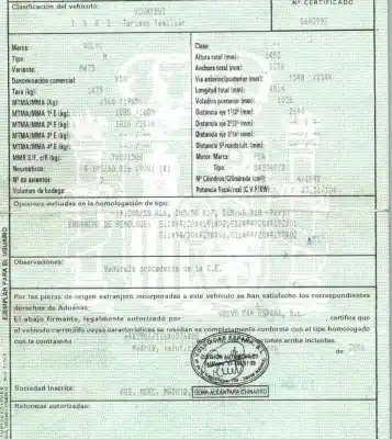 Vehicul casat volvo v50 (545) 2.0 d al anului 2006 alimentat d4204t