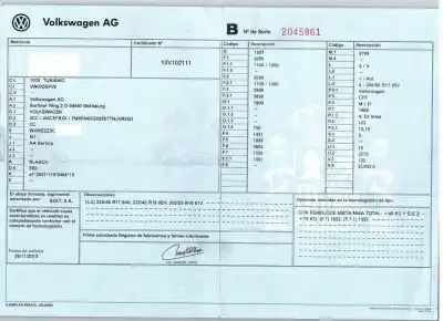 Veicolo di demolizione volkswagen cc  dell'anno 2013 alimentato 