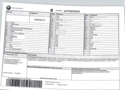 Veículo de Sucata bmw 1 (f40) 118 i do ano 2021 alimentado b38a15f