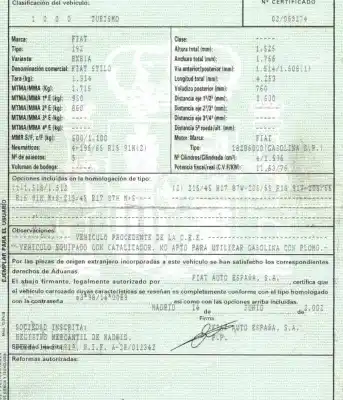 Утилизация автомобиля fiat stilo (192_) 1.6 16v (192_xb1a) года 2002 питание 182b6000