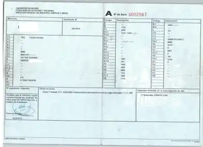 Veicolo di demolizione bmw 5 touring (e39) 525 tds dell'anno 1997 alimentato 256t1
