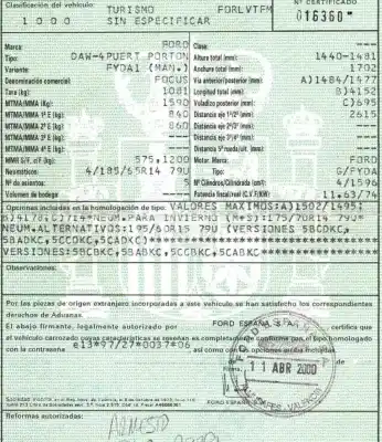 Утилизация автомобиля ford focus i (daw, dbw) 1.6 16v года 2000 питание fyda