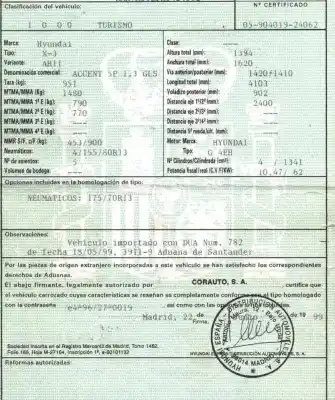 Veículo de Sucata hyundai accent i (x-3) 1.3 i 12v do ano 1999 alimentado g4eh