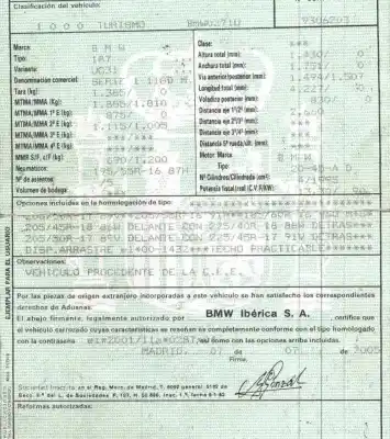 Scrapping Vehicle bmw 1 (e87) 118 d of the year 2006 powered 204dad