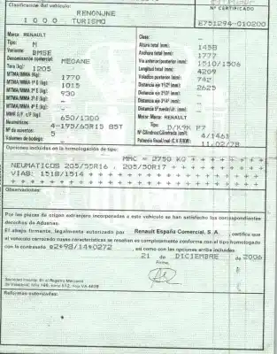 Здавання транспортного засобу renault megane ii (bm0/1_, cm0/1_) 1.5 dci (bm1e, cm1e) року 2007 потужний k9kp732