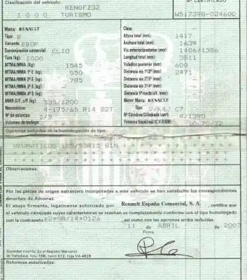 Veículo de Sucata renault clio ii (bb_, cb_) 1.4 16v (b/cb0p, bb13) do ano 2003 alimentado k4j c7