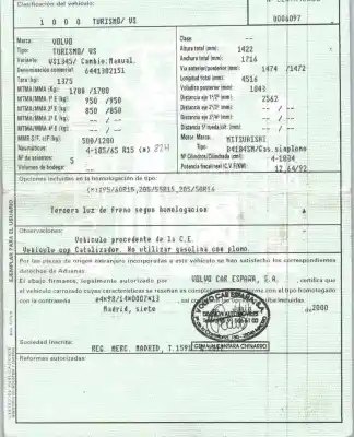Veículo de Sucata volvo s40 i (644) 1.8 i do ano 2000 alimentado b4184sm