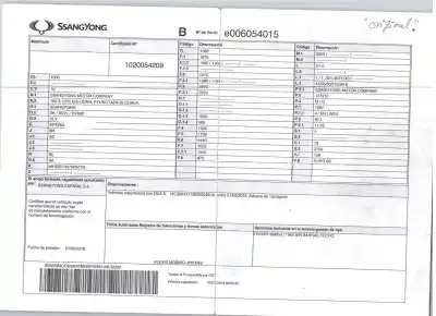 Утилизация автомобиля ssangyong xlv suv e-xgi 160 года 2018 питание 173910