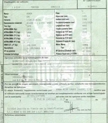 Scrapping Vehicle honda accord vii (cl, cn) 2.2 i-ctdi (cn1) of the year 2004 powered n22a1