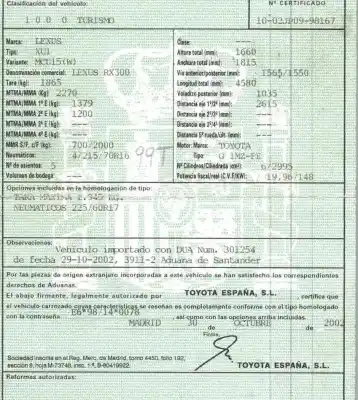 Утилизация автомобиля lexus                                              rx (mcu15)                                                                                                                                                                                                                                                 300 awd (mcu15)                                                                                                                                                                                                                                            года 2003 питание 1mzfe