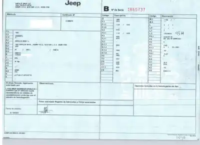 Scrapping Vehicle jeep compass (mk49) 2.2 crd 4x4 of the year 2012 powered 651925