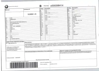 Scrapping Vehicle bmw 3 (g20, g80, g28) 320 d mild-hybrid of the year 2020 powered b47d20b