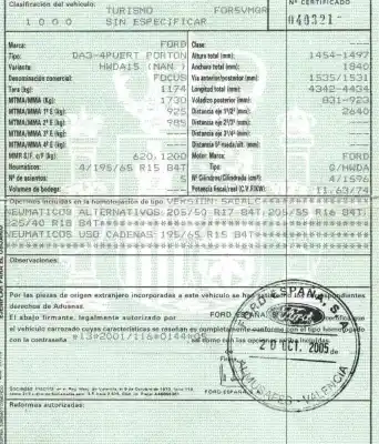 Утилизация автомобиля ford focus ii (da_, hcp, dp) 1.6 года 2005 питание hwda,hwdb,shda,shdb,shdc
