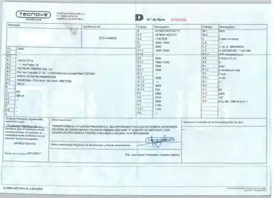 Утилизация автомобиля iveco daily vi furgón 33s16, 35s16, 35c16, 40c16, 50c16 года 2017 питание f1agl411l
