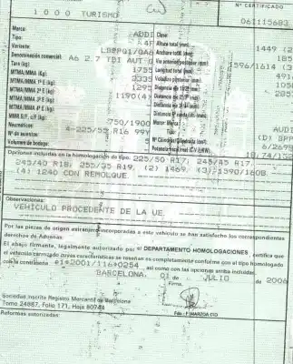 Утилизация автомобиля audi                                               a6 c6 (4f2)                                                                                                                                                                                                                                                2.7 tdi quattro года 2006 питание bpp