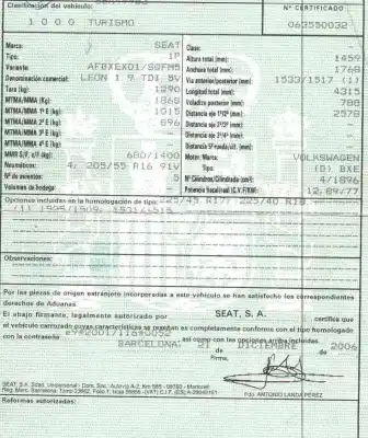 Veículo de Sucata seat leon (1p1) 1.9 tdi do ano 2007 alimentado bxe