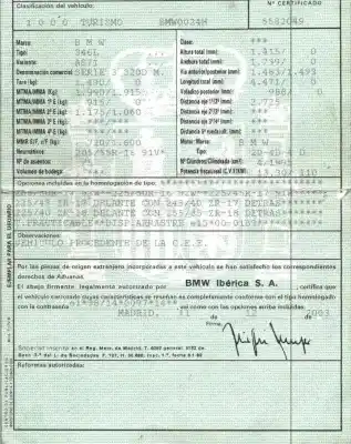 Veículo de Sucata bmw 3 (e46) 320 d do ano 2003 alimentado 204d4