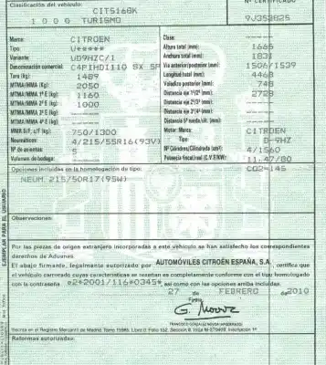 Утилизация автомобиля citroen c4 picasso i monospace (ud_) 1.6 hdi года 2010 питание 9hz (dv6ted4)