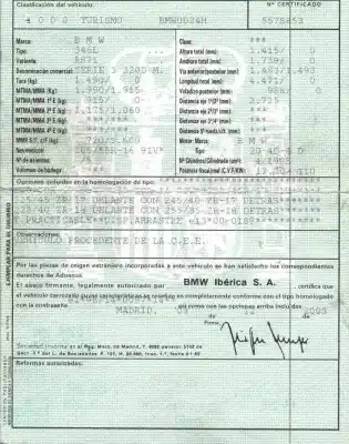 Scrapping Vehicle bmw 3 (e46) 320 d of the year 2003 powered 204d4