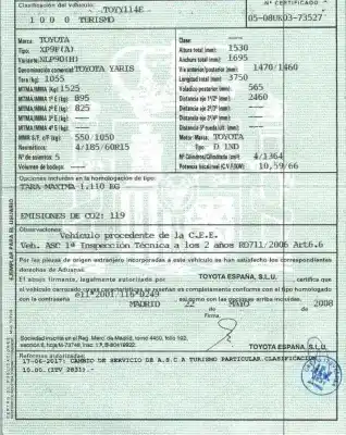Veículo de Sucata toyota                                             yaris (_p9_)                                                                                                                                                                                                                                               1.4 d-4d (nlp90_)                                                                                                                                                                                                                                          do ano 2008 alimentado 1nd
