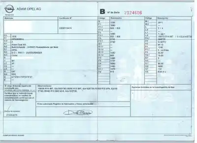 Veicolo di demolizione opel corsa d (s07) 1.3 cdti (l08, l68) dell'anno 2014 alimentato a13dtc