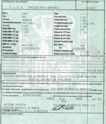Scrapping Vehicle fiat doblo autobús (263_) 1.3 d multijet (263axc1a) of the year 2010 powered 263a2000