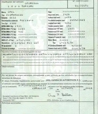 Утилизация автомобиля opel meriva a monospace (x03) 1.7 cdti (e75) года 2005 питание z17dth