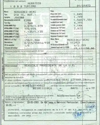 Veicolo di demolizione mercedes-benz clase e (w210) e 280 (210.063) dell'anno 1999 alimentato 112921