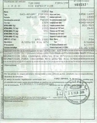 Утилизация автомобиля ford                                               focus ii (da_, hcp, dp)                                                                                                                                                                                                                                    2.0 tdci года 2005 питание g6da