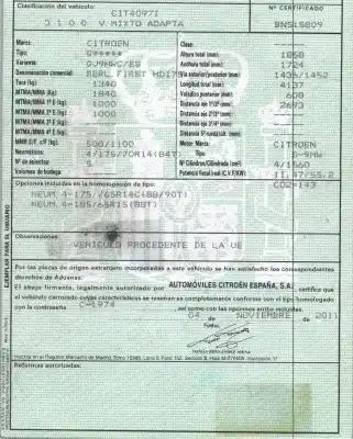 Veicolo di demolizione citroen berlingo / berlingo first monospace (mf_, gjk_, gfk_) 1.6 hdi 75 (mf9hw, gj9hwc, gf9hwc, gn9hwc) dell'anno 2011 alimentato 9hw Veicolo di demolizione citroen berlingo / berlingo first monospace (mf_, gjk_, gfk_) 1.6 hdi 75 (mf9hw, gj9hwc, gf9hwc, gn9hwc) dell'anno 2011 alimentato 9hw