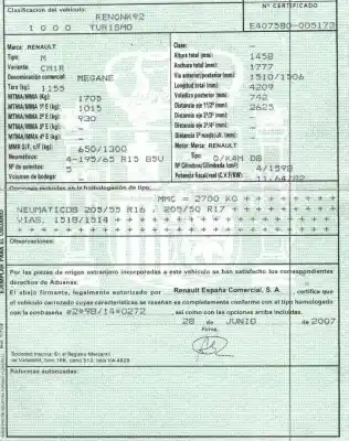 Здавання транспортного засобу renault megane ii (bm0/1_, cm0/1_) 1.6 16v року 2007 потужний k4md812