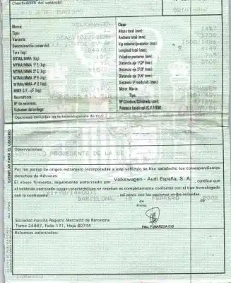 Scrapping Vehicle volkswagen golf iv (1j1) 1.9 tdi of the year 2002 powered asv