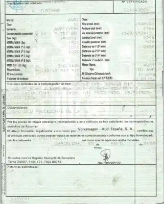 Veicolo di demolizione audi                                               a4 b6 (8e2)                                                                                                                                                                                                                                                1.9 tdi                                                                                                                                                                                                                                                    dell'anno 2002 alimentato avf