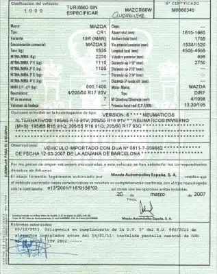 Veicolo di demolizione mazda 5 (cr19) 2.0 cd (cr19) dell'anno 2007 alimentato rf