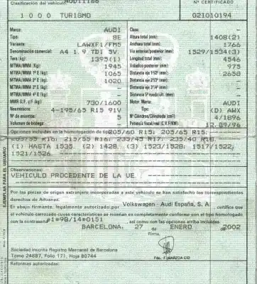Утилизация автомобиля audi a4 b6 (8e2) 1.9 tdi года 2002 питание awx
