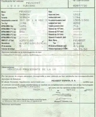 Здавання транспортного засобу peugeot 307 (3a/c) 1.4 hdi року 2003 потужний 8hx (dv4td),8hz (dv4td)