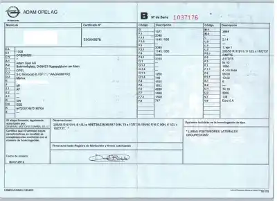 Здавання транспортного засобу opel meriva b monospace (s10) 1.7 cdti (75) року 2012 потужний a17dts