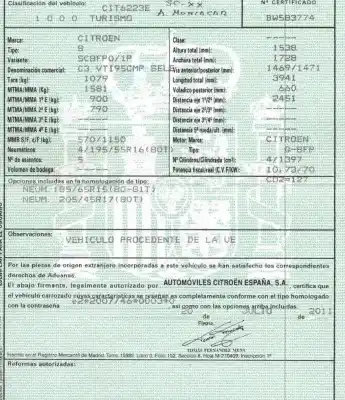 Scrapping Vehicle citroen c3 ii (sc_) 1.4 vti 95 of the year 2011 powered 8f01