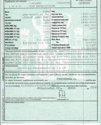 Veículo de Sucata ford kuga i 2.0 tdci do ano 2010 alimentado ufda