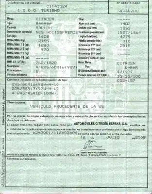 Здавання транспортного засобу citroen c5 iii (rd_) 2.0 hdi (rdrhda) року 2008 потужний rhr