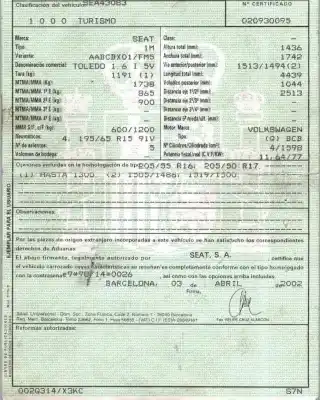 Утилизация автомобиля seat toledo ii (1m2) 1.6 16v года 2002 питание bcb