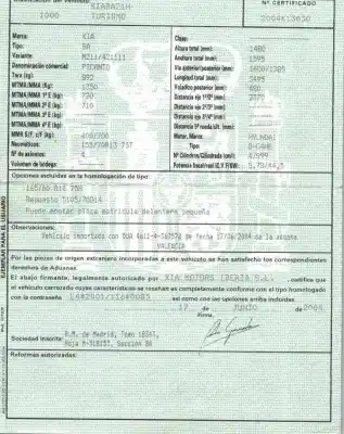 Veículo de Sucata kia picanto 1.0 cat do ano 2004 alimentado g4he