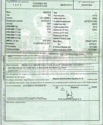 Здавання транспортного засобу mazda 2 (de_, dh_) 1.4 mzr-cd року 2008 потужний f6jc