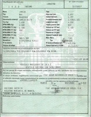 Утилизация автомобиля lancia delta iii (844_) 2.0 d multijet (844.axd1a, 844.axm1a) года 2010 питание 198a5000