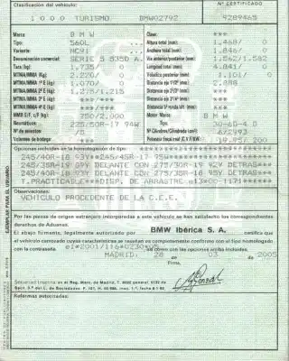 Sloopvoertuig bmw 5 (e60) 535 d van het jaar 2005 aangedreven 306d4