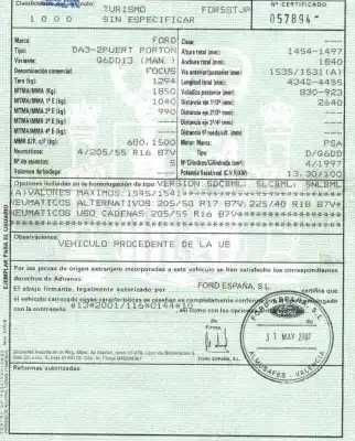 Veículo de Sucata ford focus berlina (cap) 2.0 tdci cat do ano 2007 alimentado g6dd