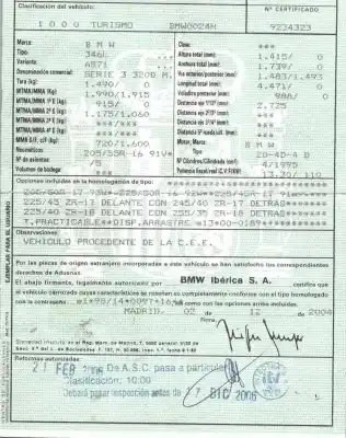 Veículo de Sucata bmw serie 3 berlina (e46) 320d do ano 2004 alimentado 204d4